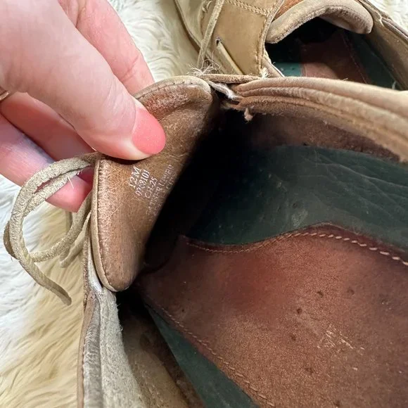 Sperry White/Tan Leather Boat Shoes Men's 12M - Picture 7 of 8